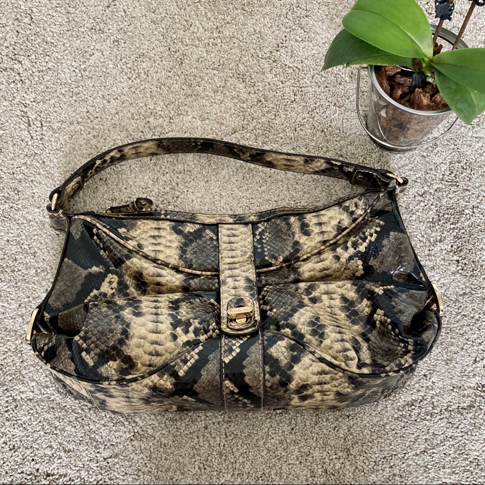 NWOT DANA BUCHMAN Snake Embossed Hobo Bag